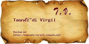 Tasnádi Virgil névjegykártya